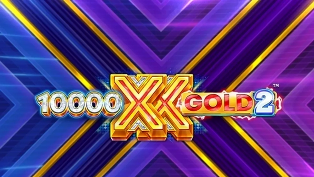 Tampilan antarmuka permainan slot 10,000 X Gold 2 dengan simbol emas dan mekanik gulungan yang dinamis.