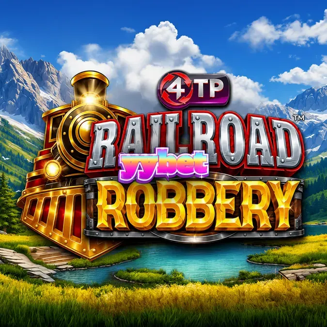 Tampilan visual slot Railroad Robbery dengan tema kereta api Wild West